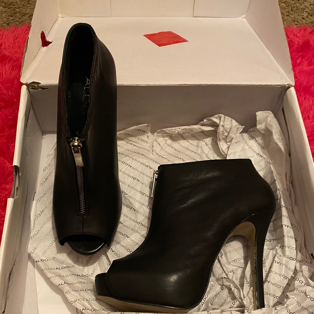 Aldo peep toe booties